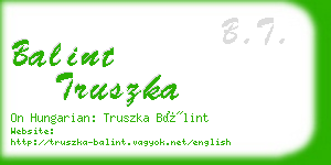 balint truszka business card